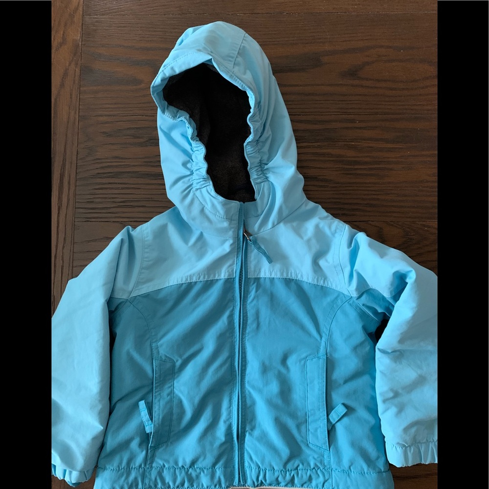 Lands End teal girls jacket 3T EUC